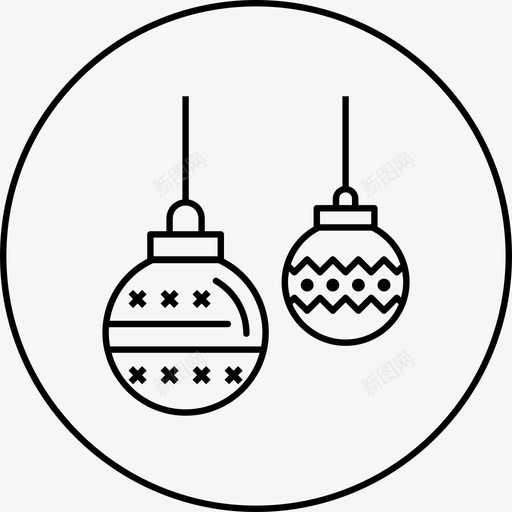 装饰球圣诞节迪斯科图标svg_新图网 https://ixintu.com 2017年新年圆形线路 圣诞节 派对 装饰球 迪斯科