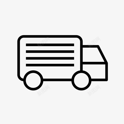 卡车汽车送货图标svg_新图网 https://ixintu.com 卡车 汽车 车辆 运输 运输细线图标集 送货