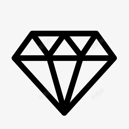 钻石钻石宝石溢价图标svg_新图网 https://ixintu.com 价值 内脏科学 溢价 钻石 钻石宝石