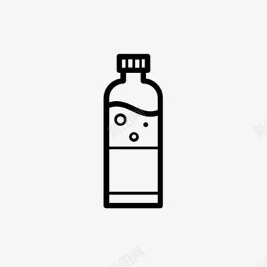 汽水瓶瓶标柠檬水图标图标