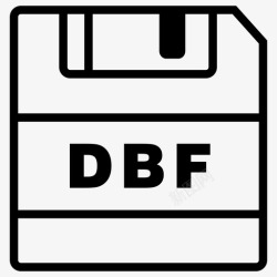 DBF扩展保存dbf文件dbf扩展名图标高清图片