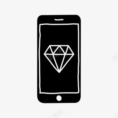 iphone钻石设备屏幕图标图标