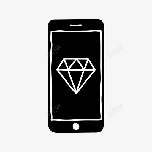 iphone钻石设备屏幕图标svg_新图网 https://ixintu.com iphone钻石 屏幕 设备 购物