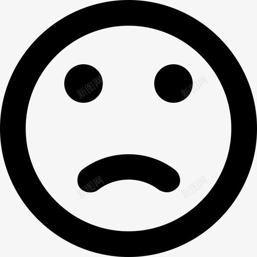 悲伤的笑脸表情感觉图标svg_新图网 https://ixintu.com 悲伤的笑脸 感觉 线要素图标集 表情