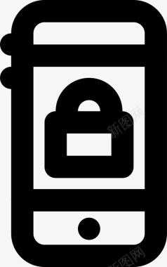 手机加密保护安全图标图标