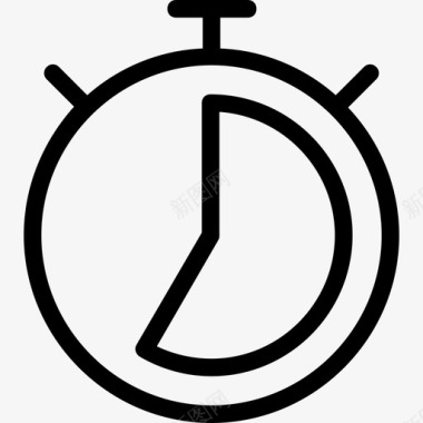 秒表计时器数字营销图标图标