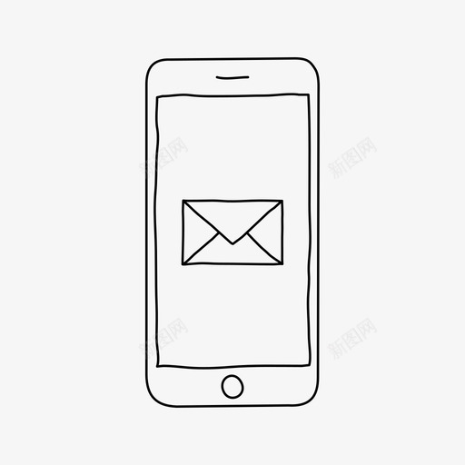 iphone邮件设备消息图标svg_新图网 https://ixintu.com iphone邮件 屏幕 消息 设备