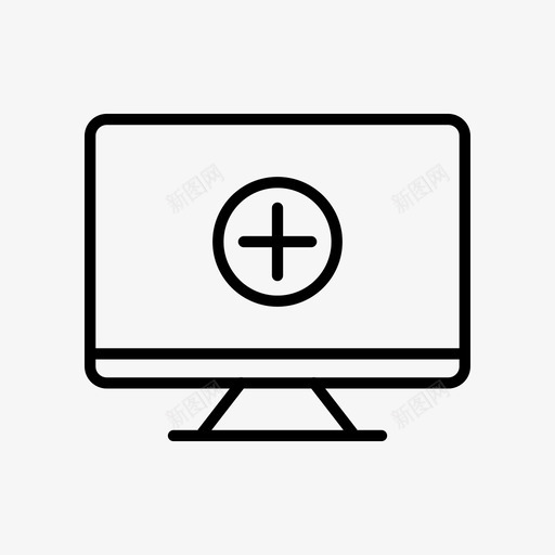 桌面添加设备plus图标svg_新图网 https://ixintu.com plus 屏幕 桌面添加 设备