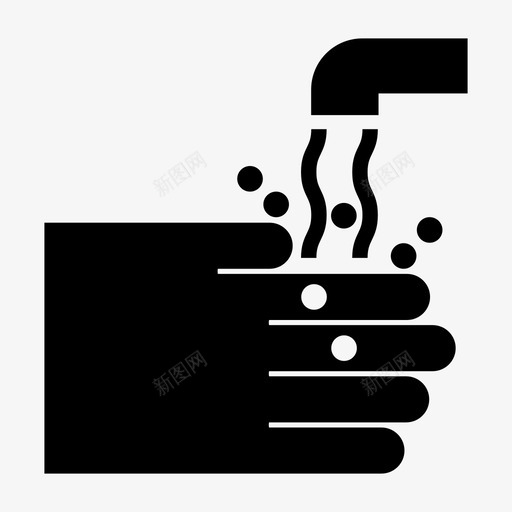 洗手清洁卫生图标svg_新图网 https://ixintu.com 卫生 水 洗手 清洁 肥皂