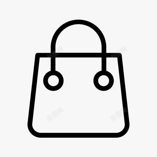 购物袋手提袋图标svg_新图网 https://ixintu.com 手提袋 购物袋