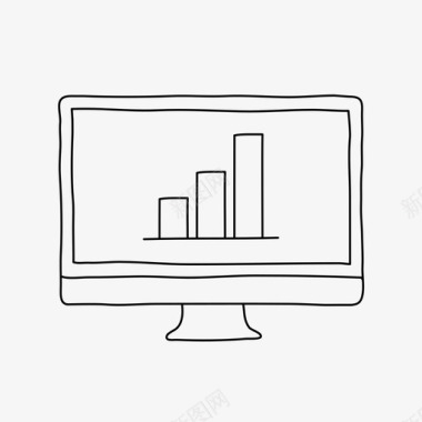 桌面条形图分析设备图标图标