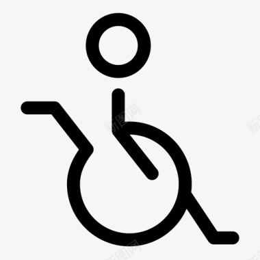 残疾无障碍残疾人图标图标