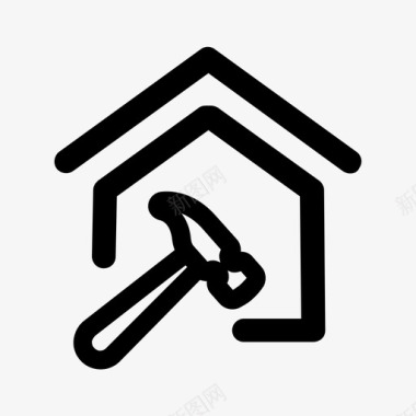 家庭维护房屋维修修理工作图标图标