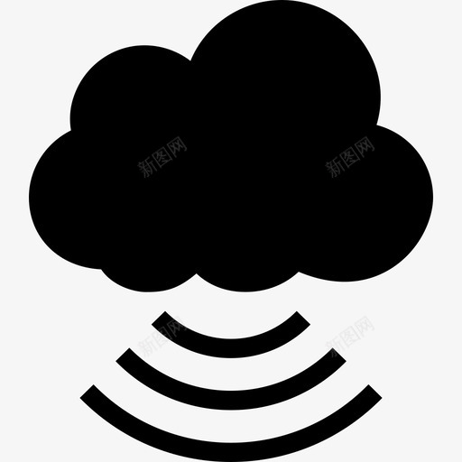 云互联网连接wifi图标svg_新图网 https://ixintu.com wifi wifi云 云 互联网连接 无线 网页设计开发字形