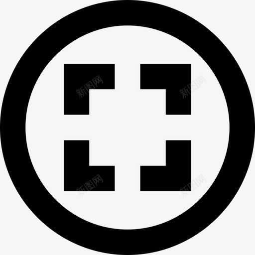 全屏瞄准十字准线图标svg_新图网 https://ixintu.com gps定位 gps符号 全屏 十字准线 目标 瞄准 线要素图标集