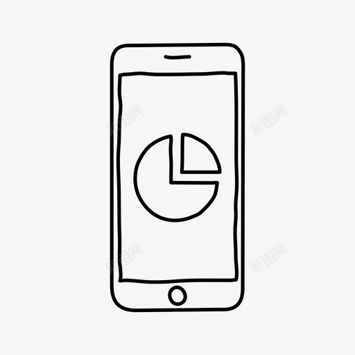 iphone饼图设备手绘图标svg_新图网 https://ixintu.com iphone饼图 屏幕 手绘 设备 饼图