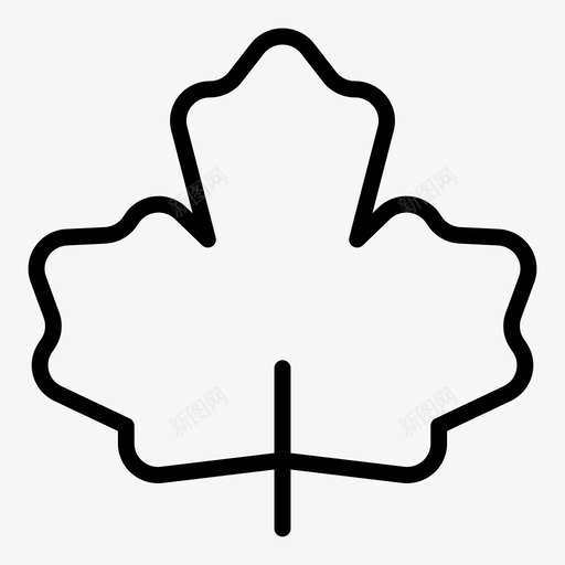 枫叶秋天加拿大图标svg_新图网 https://ixintu.com 加拿大 枫叶 植物 秋天 自然轮廓