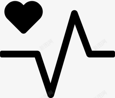 健康的脉搏充满活力的心跳图标图标