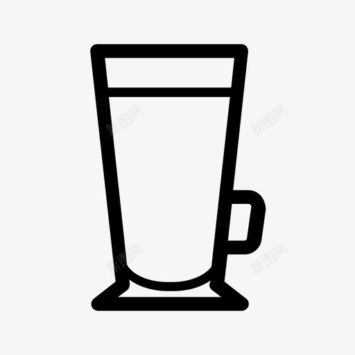 拿铁咖啡杯子饮料图标svg_新图网 https://ixintu.com 咖啡时间 拿铁咖啡 杯子 饮料