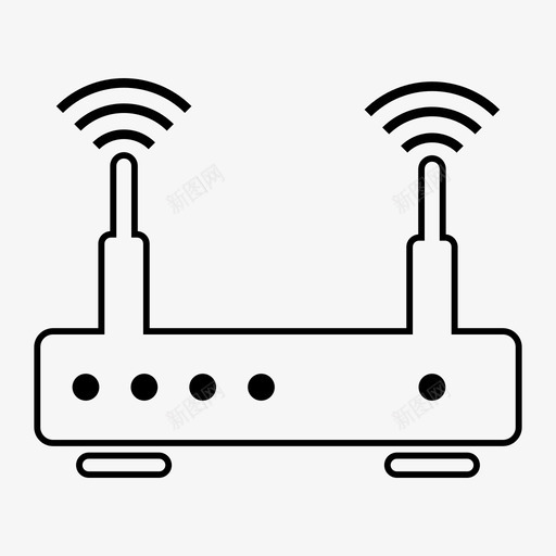 路由器网络在线图标svg_新图网 https://ixintu.com wifi 在线 无线接口 网络 路由器