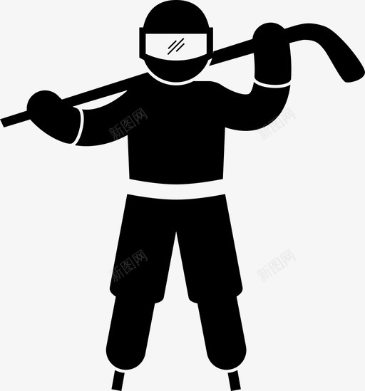 冰球运动员运动员头盔图标svg_新图网 https://ixintu.com 人 冰球运动员 头盔 棍棒 运动 运动员 运动员运动