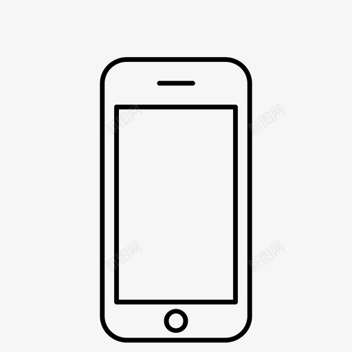 iphone3g苹果智能手机图标svg_新图网 https://ixintu.com iphone3g 智能手机 苹果 苹果系列线性风格