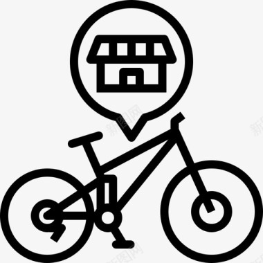 免费自行车经销商自行车手山地自行车图标图标