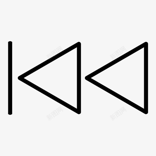 上一个音乐音乐播放器图标svg_新图网 https://ixintu.com 三角形 上一个 音乐 音乐播放器
