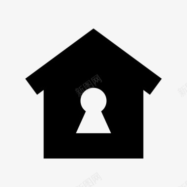 家庭安全房子钥匙图标图标