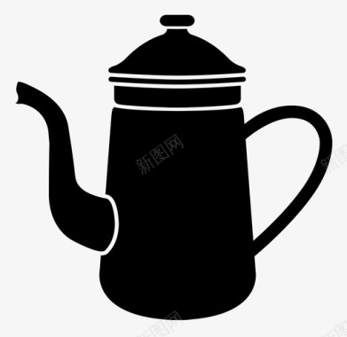 卡利塔壶咖啡咖啡壶图标图标