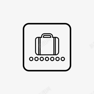 行李托运行李箱机场标志图标图标