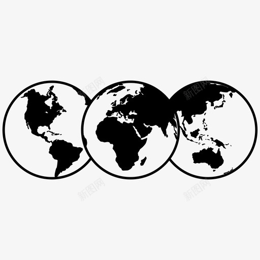 世界地球地球地图图标svg_新图网 https://ixintu.com 世界地球 全球 地图 地球 星球