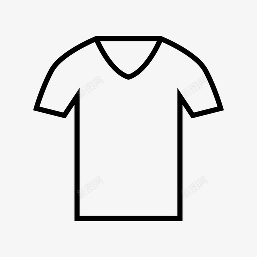 T恤衣服v领图标svg_新图网 https://ixintu.com T恤 v领 衣服