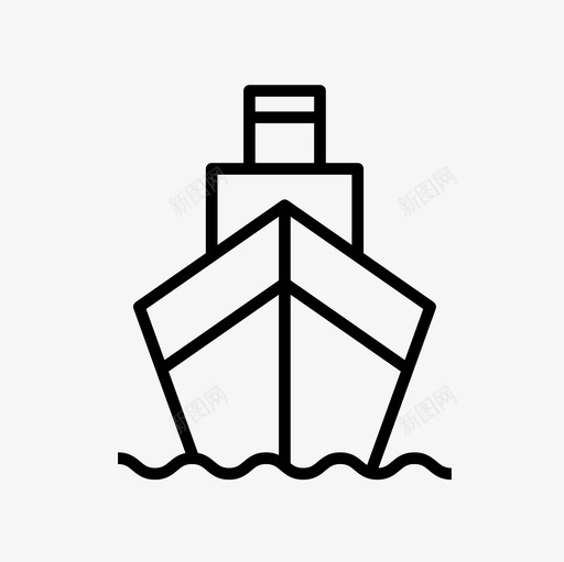 船邮轮运输图标svg_新图网 https://ixintu.com 游艇 船 运输 运输细线图标集 邮轮