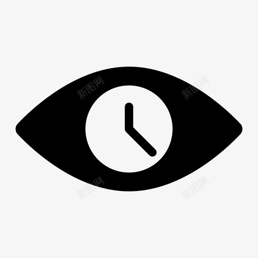 看时间眼睛阅读时间图标svg_新图网 https://ixintu.com 看时间 眼睛 视力 阅读时间