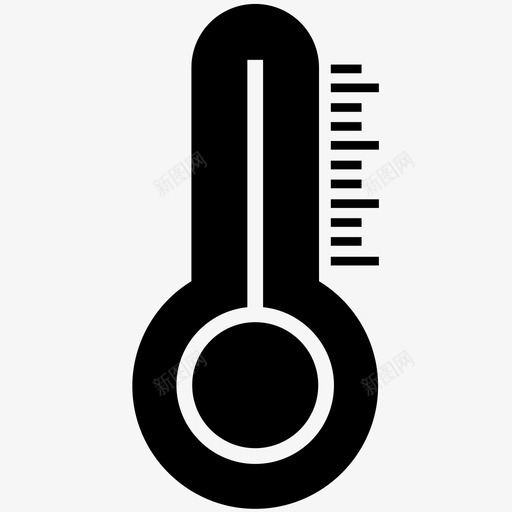 温度计教育热量图标svg_新图网 https://ixintu.com 教育 教育字形图标 温度 温度测量器 温度计 热量