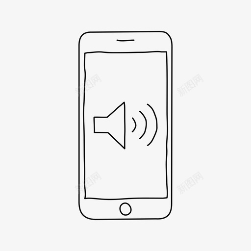 iphone扬声器音频设备图标svg_新图网 https://ixintu.com iphone扬声器 屏幕 设备 音频