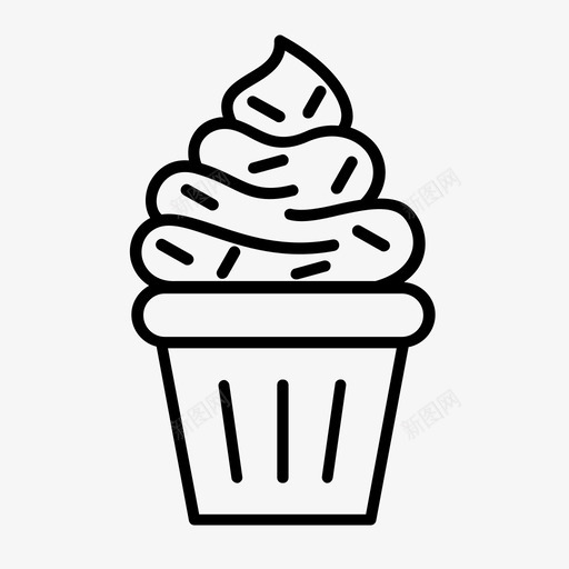 纸杯蛋糕蛋糕奶油图标svg_新图网 https://ixintu.com 奶油 杯子蛋糕 糖 纸杯蛋糕 蛋糕 食物
