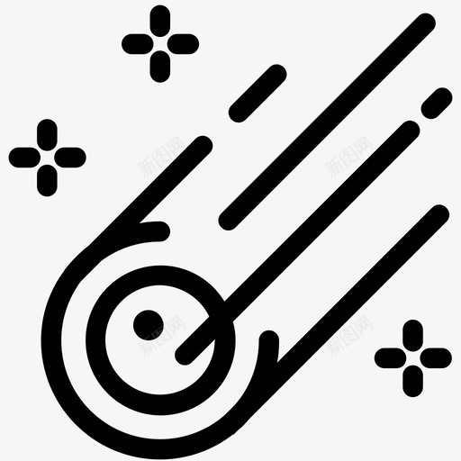 彗星陨石月岩图标svg_新图网 https://ixintu.com 天文学 彗星 月岩 流星 陨石