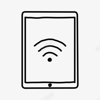ipad无线信号设备手绘图标图标