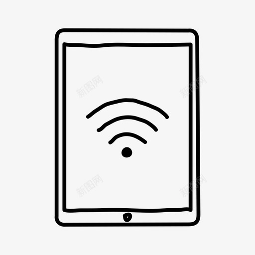 ipad无线信号设备手绘图标svg_新图网 https://ixintu.com ipad无线信号 wifi 屏幕 手绘 设备