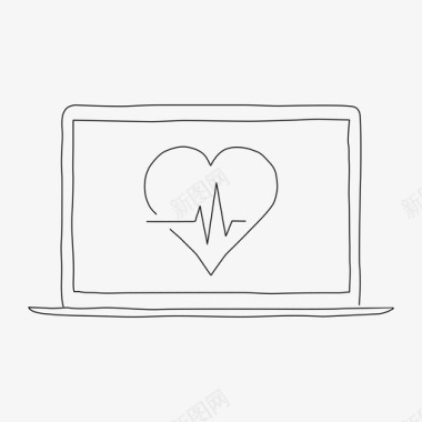 便携式心脏监护仪有氧运动设备图标图标