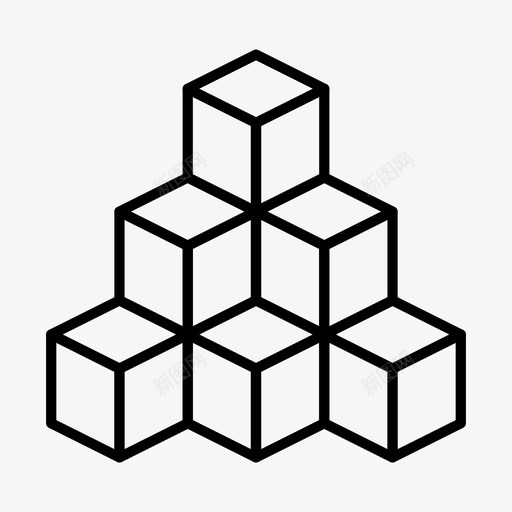 抽象砖标志图标svg_新图网 https://ixintu.com 形状 抽象 标志 标记 砖 简单