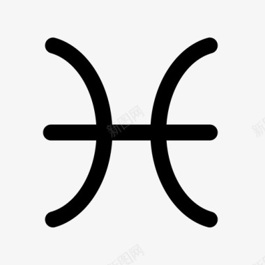 双鱼座占星术星座图标图标
