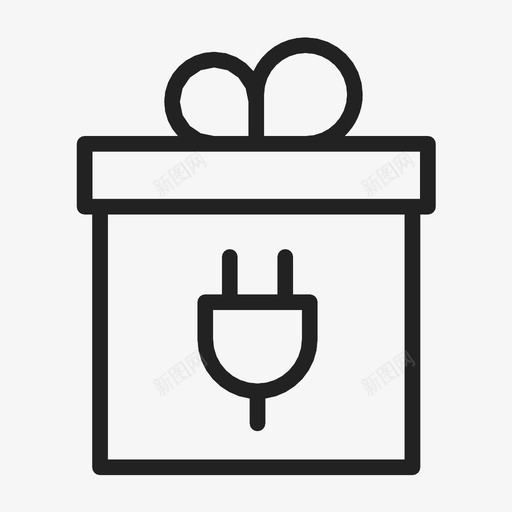 免费连接盒子礼物图标svg_新图网 https://ixintu.com 免费连接 插头 盒子 礼物