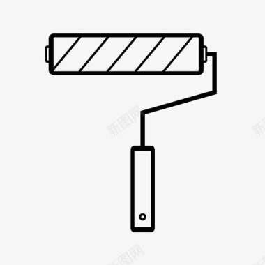 油漆辊把手油漆图标图标