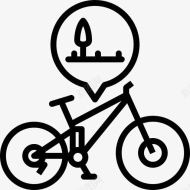 免费骑自行车骑自行车山地自行车图标图标