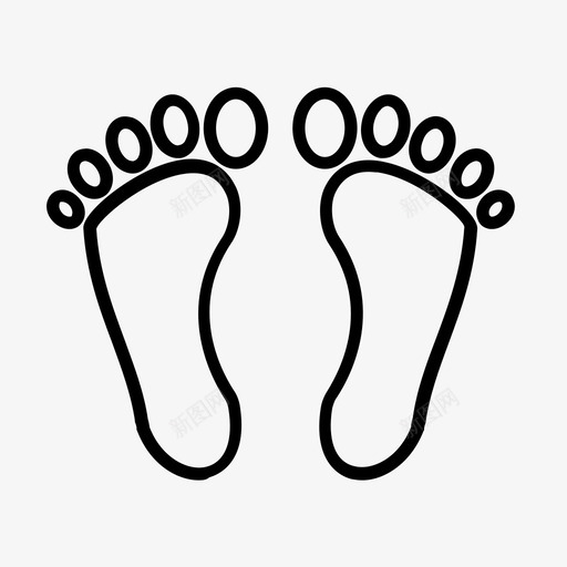 脚印人类脚印雪图标svg_新图网 https://ixintu.com 人类脚印 脚印 雪