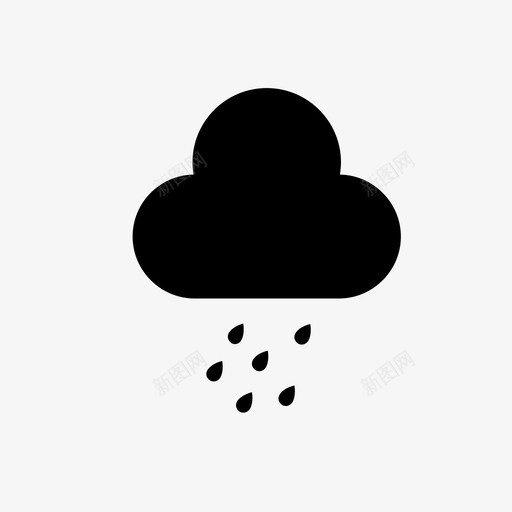雨气候云图标svg_新图网 https://ixintu.com 云 天气 天气2 气候 雨 风暴