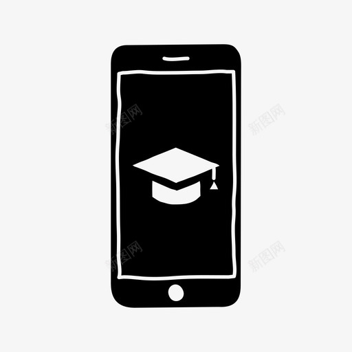 iphone教育大学设备图标svg_新图网 https://ixintu.com iphone教育 大学 屏幕 设备